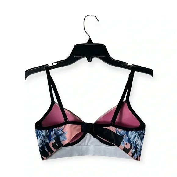 1813. PINK BY VICTORIA’S SECRET COOL & COMFY WIRELESS BRA TROPICAL PRINT SIZE SM - Picture 5 of 7